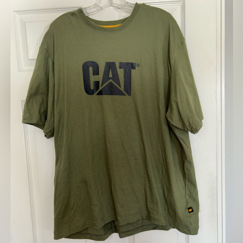 CAT Trademark Logo T-Shirt Men’s Caterpillar Durable Work Tee XL